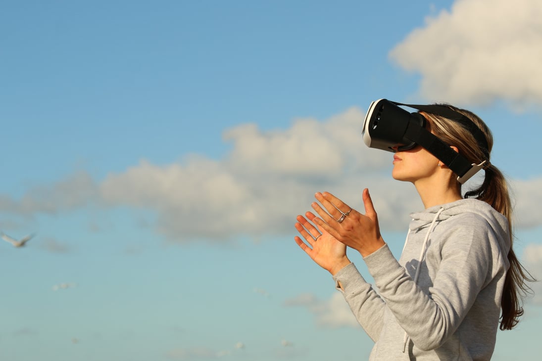 Girl Playing Virtual Reality Game